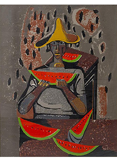 Watermelon Eater by Rufino Tamayo